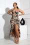 Sariah Velvet Burnout Cutout Maxi Dress